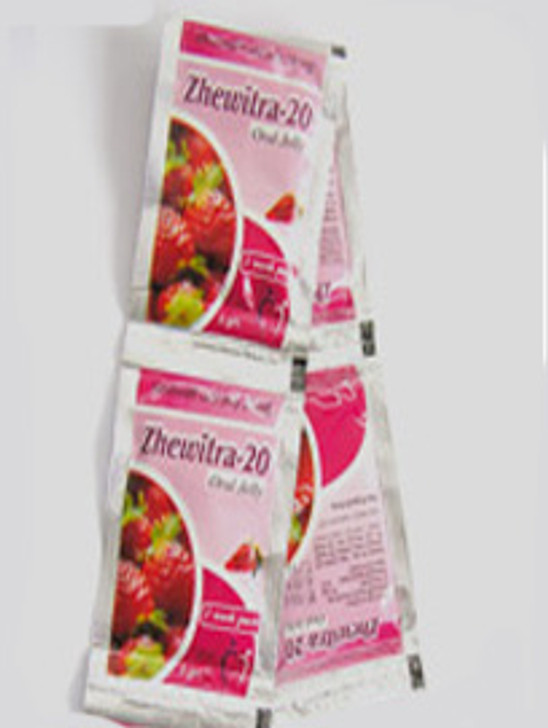 Zhewtra Oral Jelly (Vardenafil 20mg) 1 week Pack 7 + 5 Jelly 12 pcs)