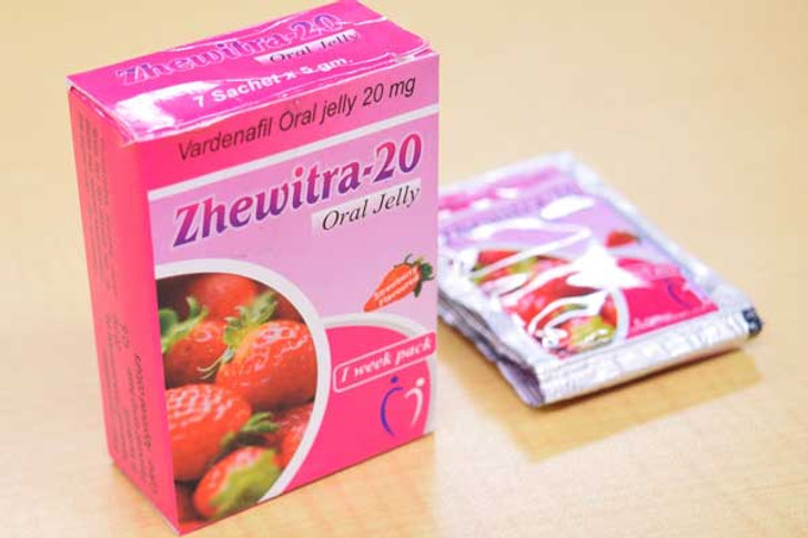 Zhewtra Oral Jelly (Vardenafil 20mg) 4 week Pack 28 + 6 Jelly Gratis  34 pcs)