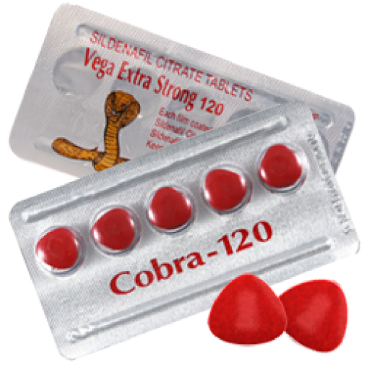 Cobra Vega Sildenafil Citrate Tablets 120mg 5pcs (Ελληνική Περιγραφή)