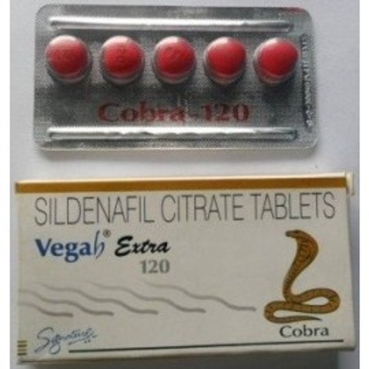 Cobra Vega Sildenafil Citrate Tablets 120mg 15pcs (Ελληνική Περιγραφή)
