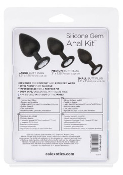 Silicone Gem Anal Kit Black