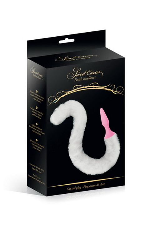 Tail White Sweet Caress incredible pink anal plug