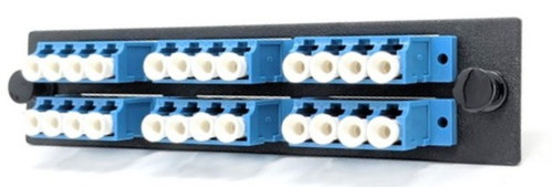 24-Fiber 6-Quad LC Fiber Optic SM Adapter Panel