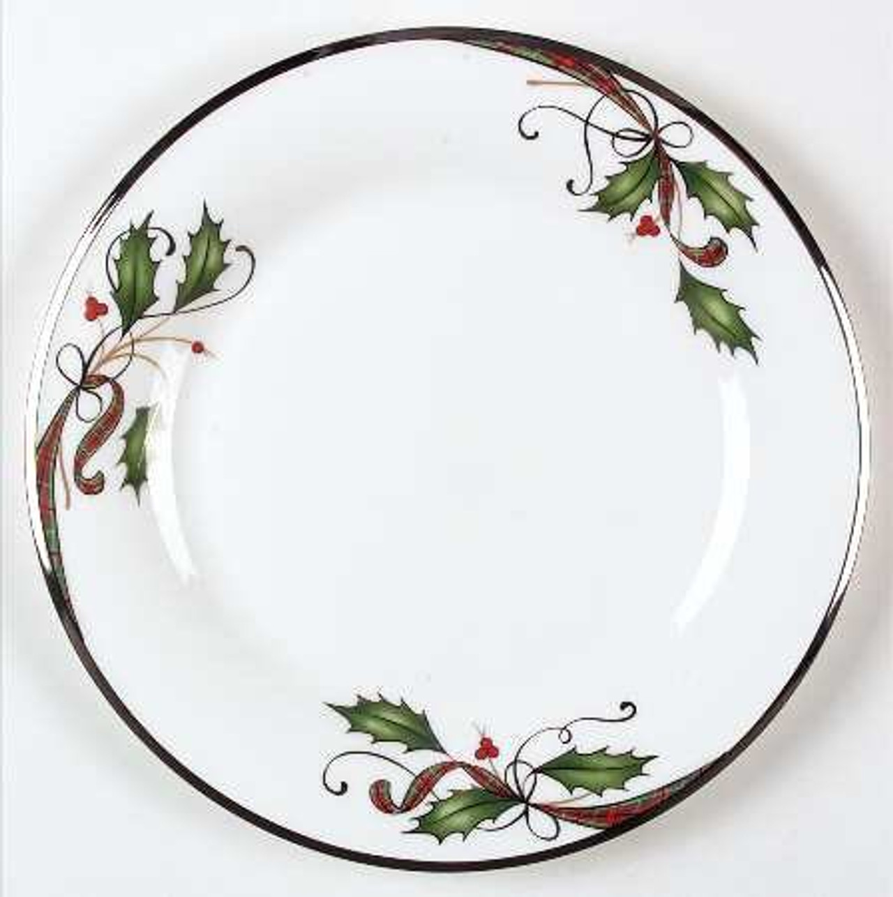 Lenox Holiday Nouveau Platinum White Christmas Dinnerware 24 pc