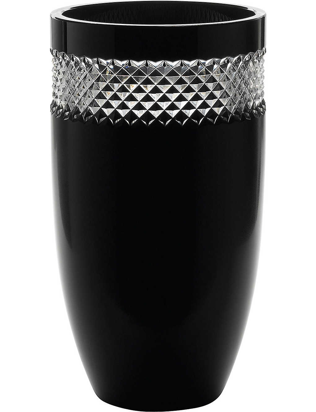 John Rocha Black Cut Vase - Thumbnail 2