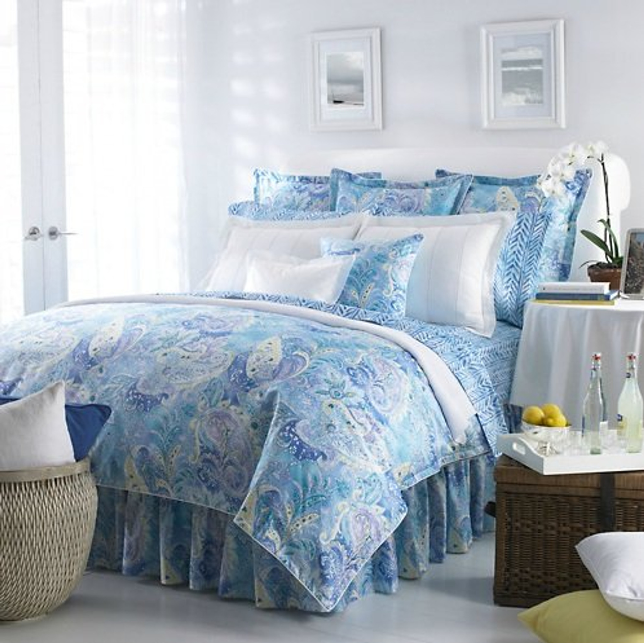 ralph lauren blue paisley sheets