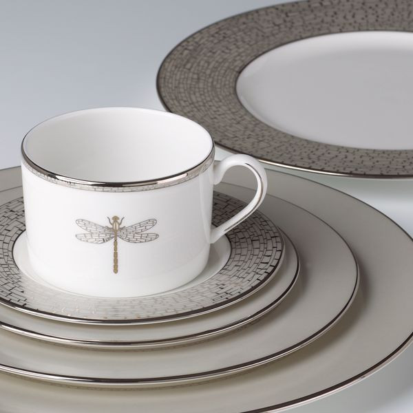 Lenox Kate Spade June Lane Platinum Dinnerware 52p Set for 8 New