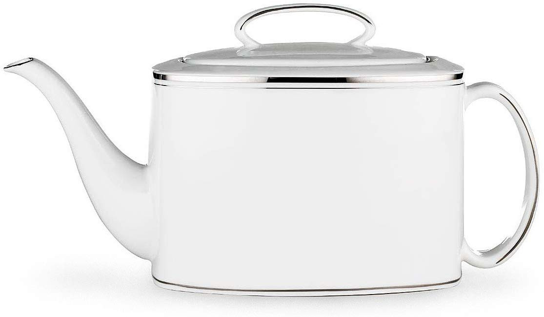 Kate Spade Library Lane Platinum Teapot New