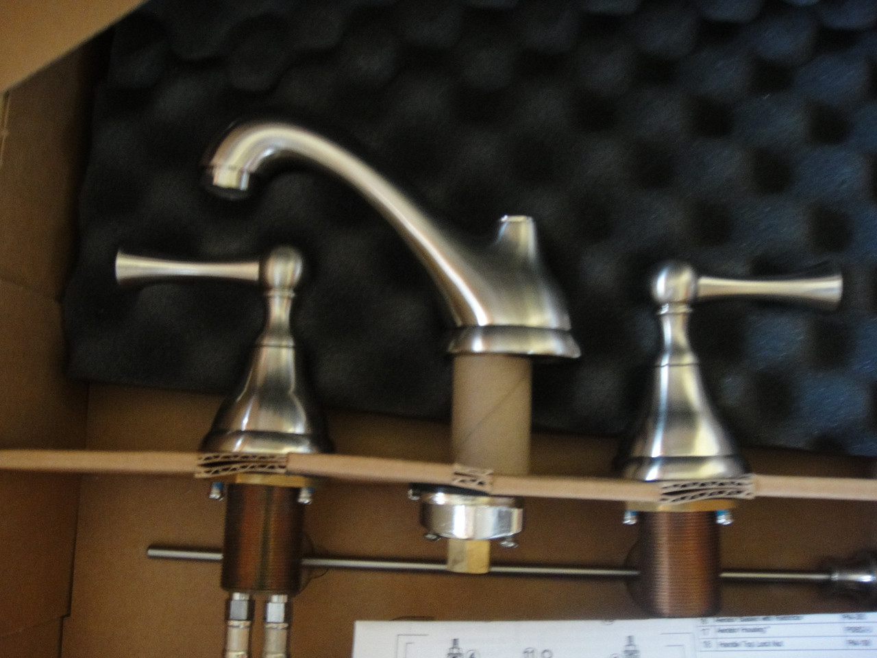 Santec Estate Manor Widespread Lav. Faucet w/ML Handles Satin Finish New