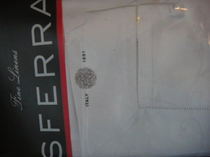 Sferra Giza 45- Jacquard Boudoir  Sham  White 100% Egyptian Cotton Sateen  New