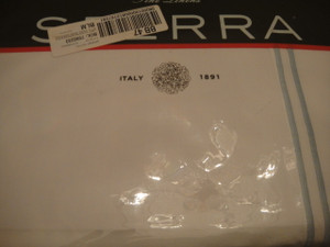 Sferra Grande Hotel collection White-Blue King Duvet Cover New 