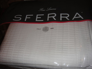 Sferra Dello 4220 White Full Queen Blanket Cover Set