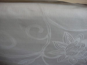 Ralph Lauren Odeon Flower Jacquard Cream Queen Fitted Sheet 