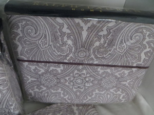 Ralph Lauren Brentwood Bordeaux  Paisley King Duvet Comforter Cover