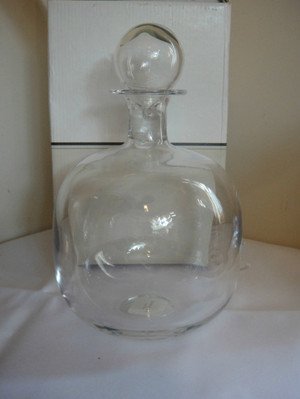 Kate Spade Sloan Street Crystal Barrel Decanter 