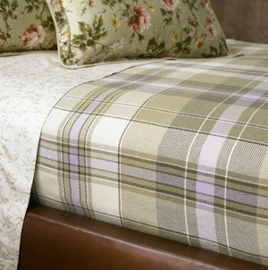 Lauren by Ralph Lauren Yorkshire Rose King Purchased Blanket - Sage Plaid