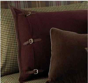 Ralph Lauren Edgefield Wool Herringbone King Sham Burgundy