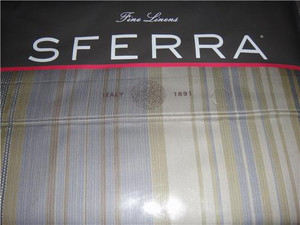 Sferra Blake Lilac Stripe Full Queen Duvet Cover Set 7pc  New