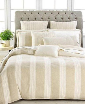 Ralph Lauren Modern Naturals Linen Queen Duvet Cover Set 10P New 