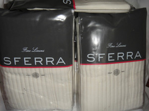 Sferra Kendall 4210 King Coverlet Set  Blanket Cover Set Ivory