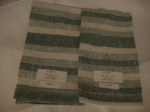 Ascot Set of Four Hemstitched Linen Dinner Napkins by Sferra Emerald New 