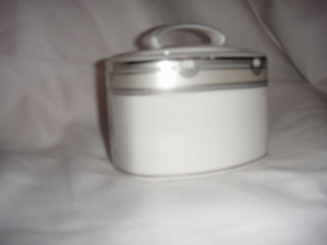 Kate Spade Corona Grove Platinum Sugar Bowl New 