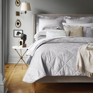 Sferra Denina King Quilted Coverlet Set Ice Blue