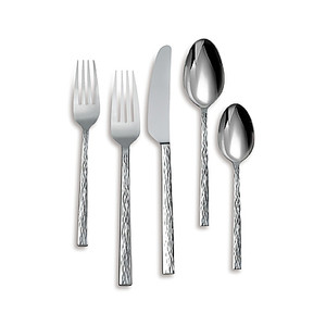 Wedgwood Vera Wang Hammered 18/10 stainless 5 pc Flatware set for 1  