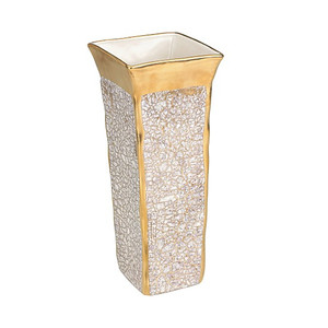Michael Wainwright Tempio Luna Gold Square Vase