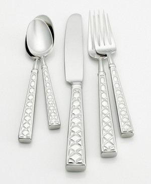 Kate Spade Classic Quilted Flatware  69PC Set New