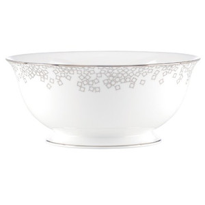 Brian Gluckstein Starlet Silver Round Vegetable Bowl by Lenox