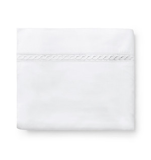 Sferra Millesimo Lace Insert Duvet Cover Full Queen White