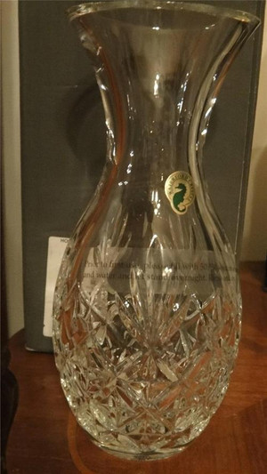 Waterford Crystal Hospitality Pineapple Vase 12 Tall Collectible