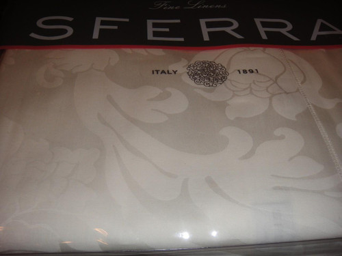 Sferra Vinetti Full Queen Duvet Cover Ivory New 