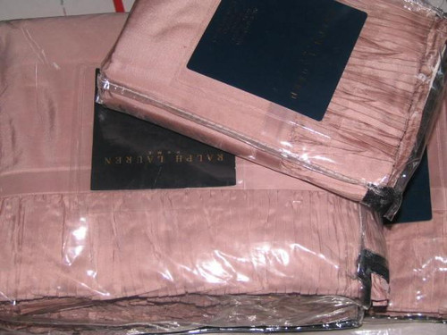  Ralph Lauren Millicent Antique Pink Queen Silk Duvet Cover Set