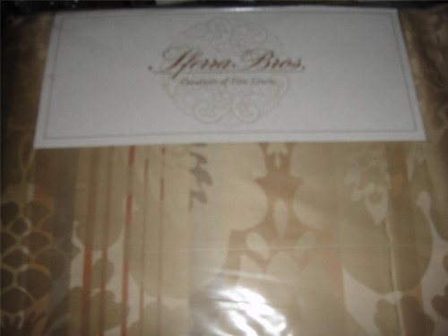 Sferra Parker Queen 4065 Sheet Set Almond New