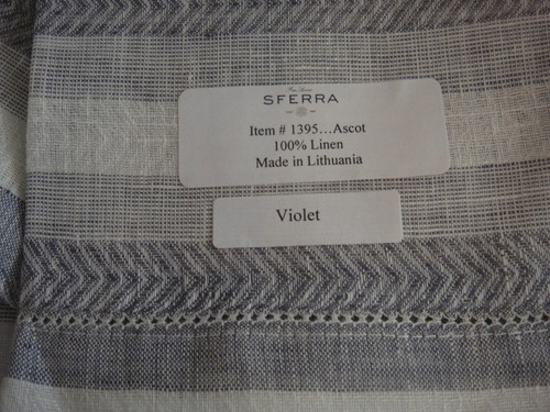 Ascot Set of Four Hemstitched Dinner Napkins by Sferra Violet New