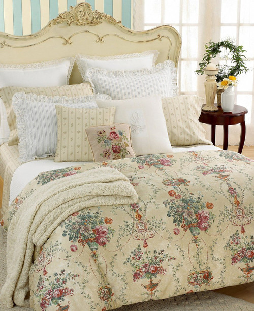 Ralph Lauren Villandry Beige  Floral  12p King Duvet Cover Set New