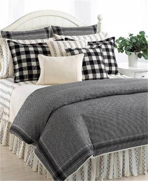 Ralph Lauren Winter Cottage King Black Cream Comforter Set 10PC New