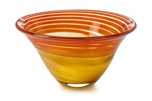 Waterford Evolution Red & Amber 8IN Bowl New