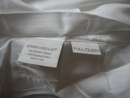 Sferra Giza 45- Jacquard Full Queen Duvet Ivory  Sateen