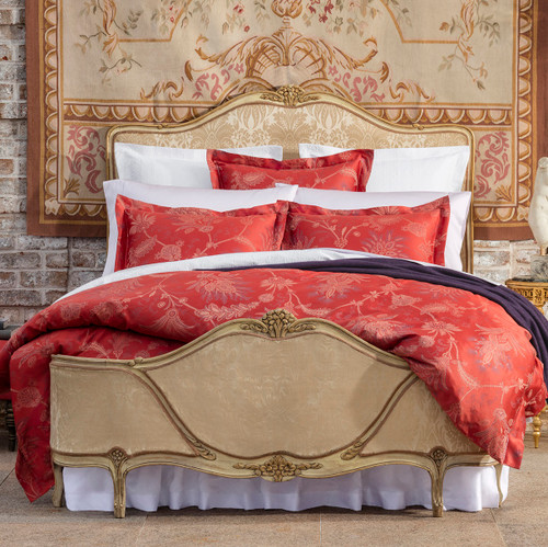  Sferra Dania Duvet Cover Set Full Queen Crimson New  