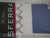 Sferra Quarto Percale  White w/ cornflower Blue Embroidery  King Sham  New