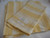 Ascot Four Hemstitched Linen Dinner Napkins by Sferra Mustard New 