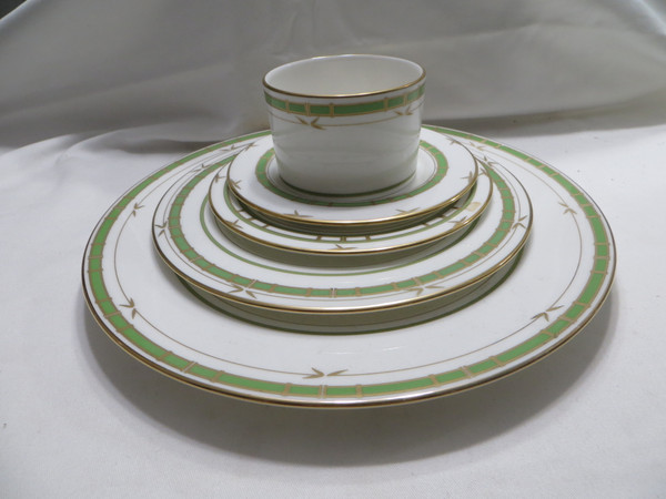 Lenox  Kate Spade Pompano Point  Green 5PC China Dinnerware 