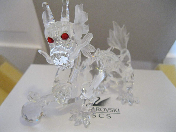 Swarovski Crystal Dragon Fabulous Creatures Red Eyes  Mint No Box COA