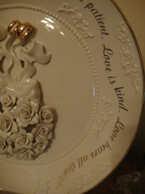 Lenox United In Love Personalized Wedding Display  Plate  New in Gift Box