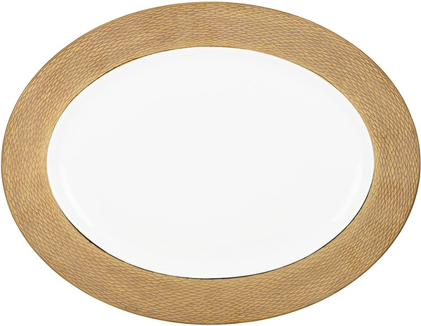 Lenox Marchesa Couture Oval Platter, Mandarin Gold 16 Inch