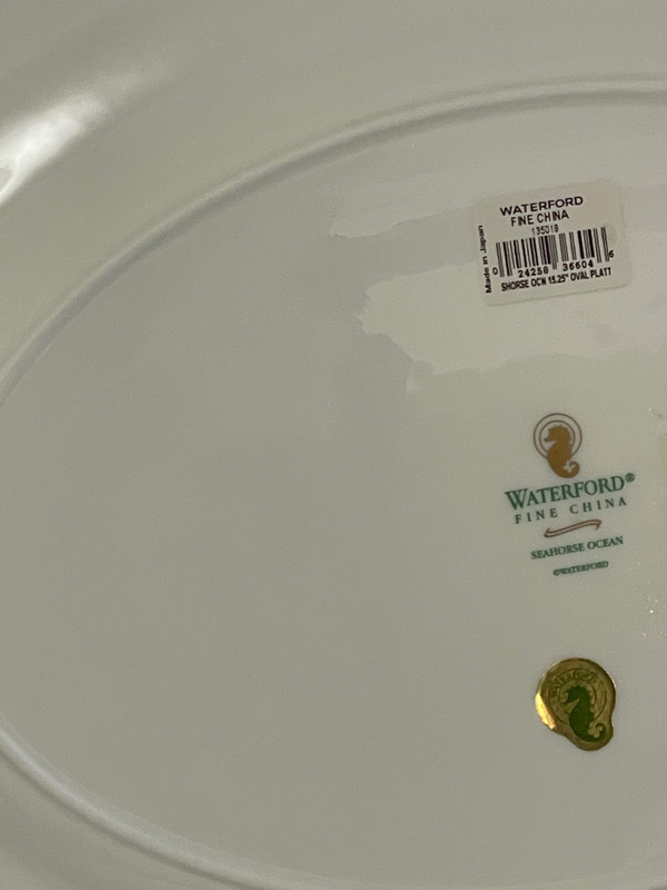 Waterford Seahorse Ocean 15.25" Oval Platter New