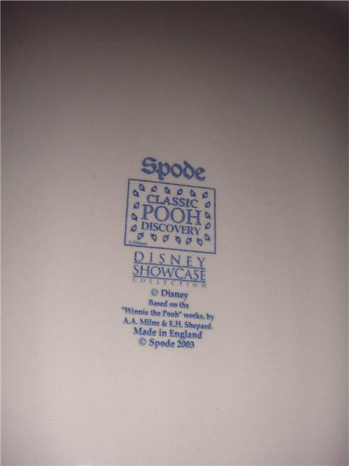 Classic Spode Disney Showcase Cake Plate Winnie The Pooh Time to Celebrate New 